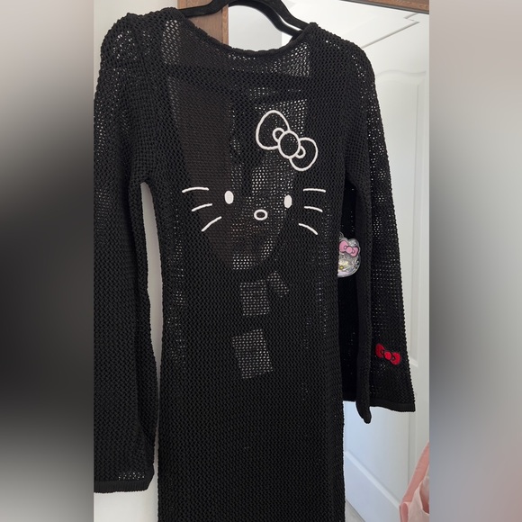 Limited Edition Santio Hello Kitty black knit bikini cover up or summer dress. - Picture 3 of 7